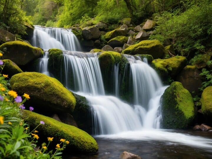 Legenda para foto em cachoeira: Capturando a beleza da natureza